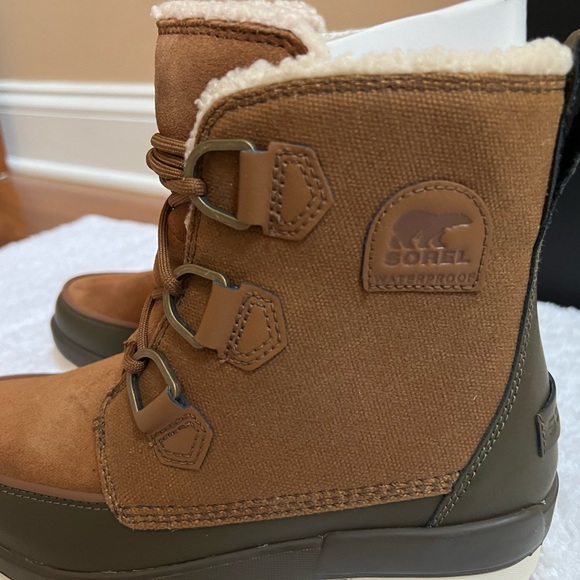 Sorel Womens Tivoli IV Boots velvet tan, Olive green Size 8 BRAND NEW! - Picture 4 of 11